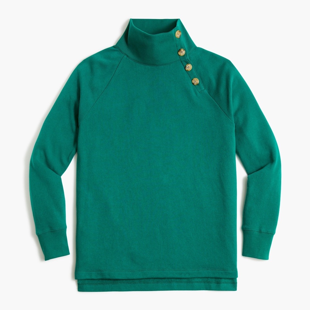NWOT J. Crew Womens Small Green Turtleneck Sweater